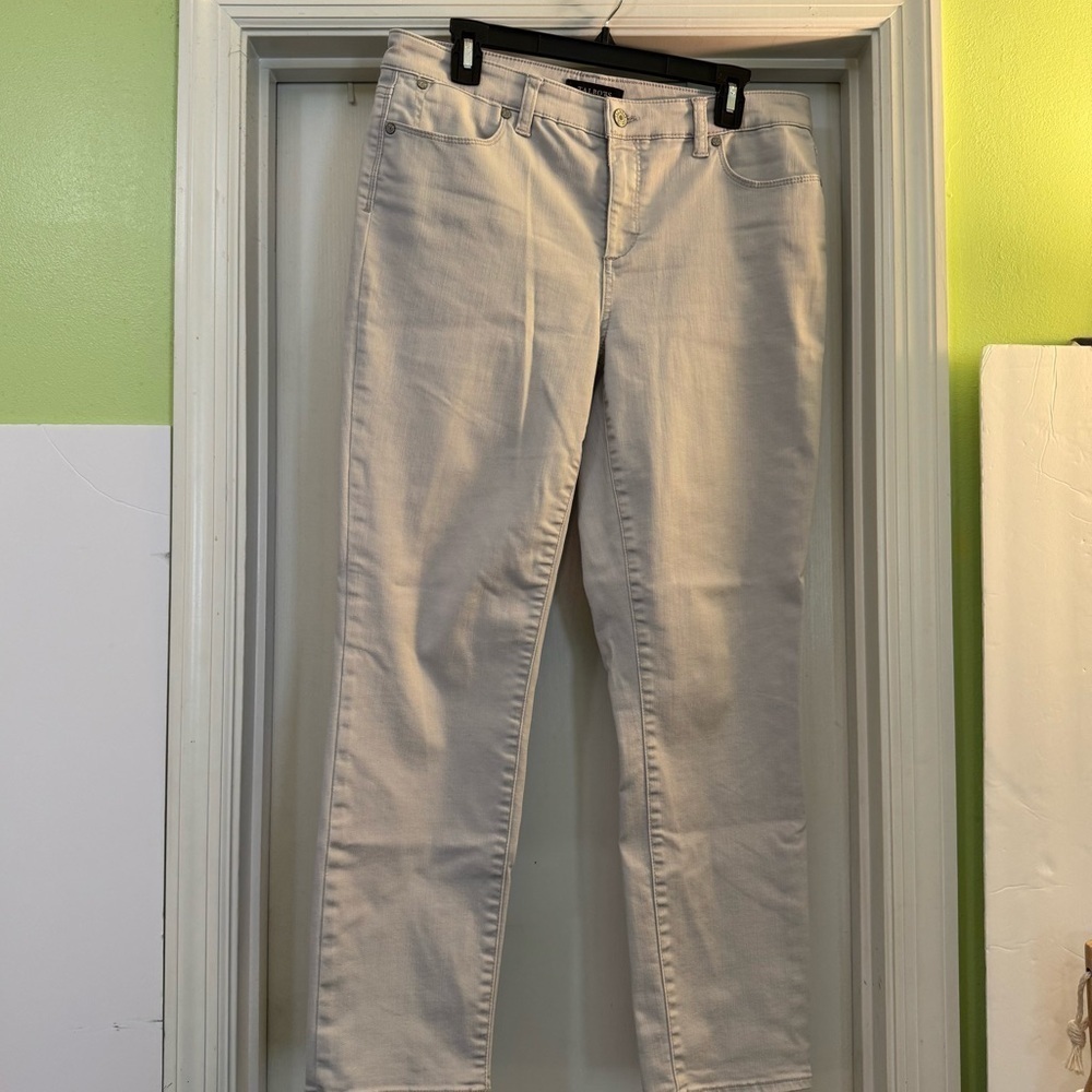 Talbots Flawless Five Pocket Slim Ankle Gray Jeans